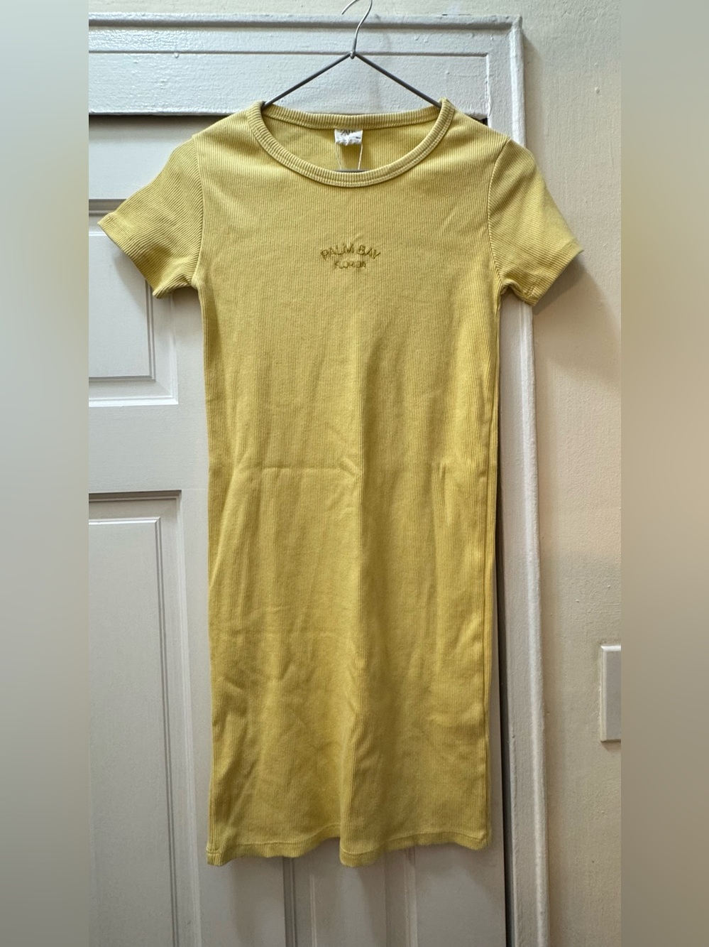 Zara kids Sunflower Yellow Ribbed Midi Dress